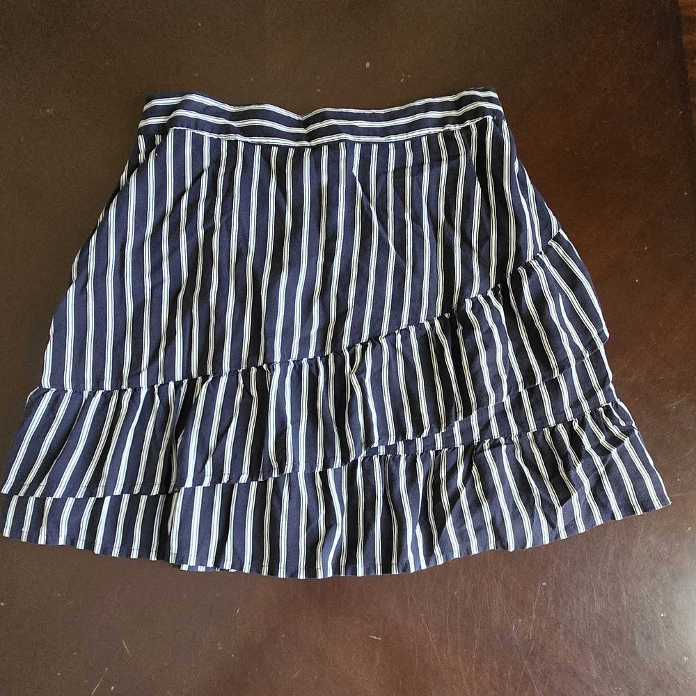 Abercrombie Kids Striped Navy and White Mini Skirt